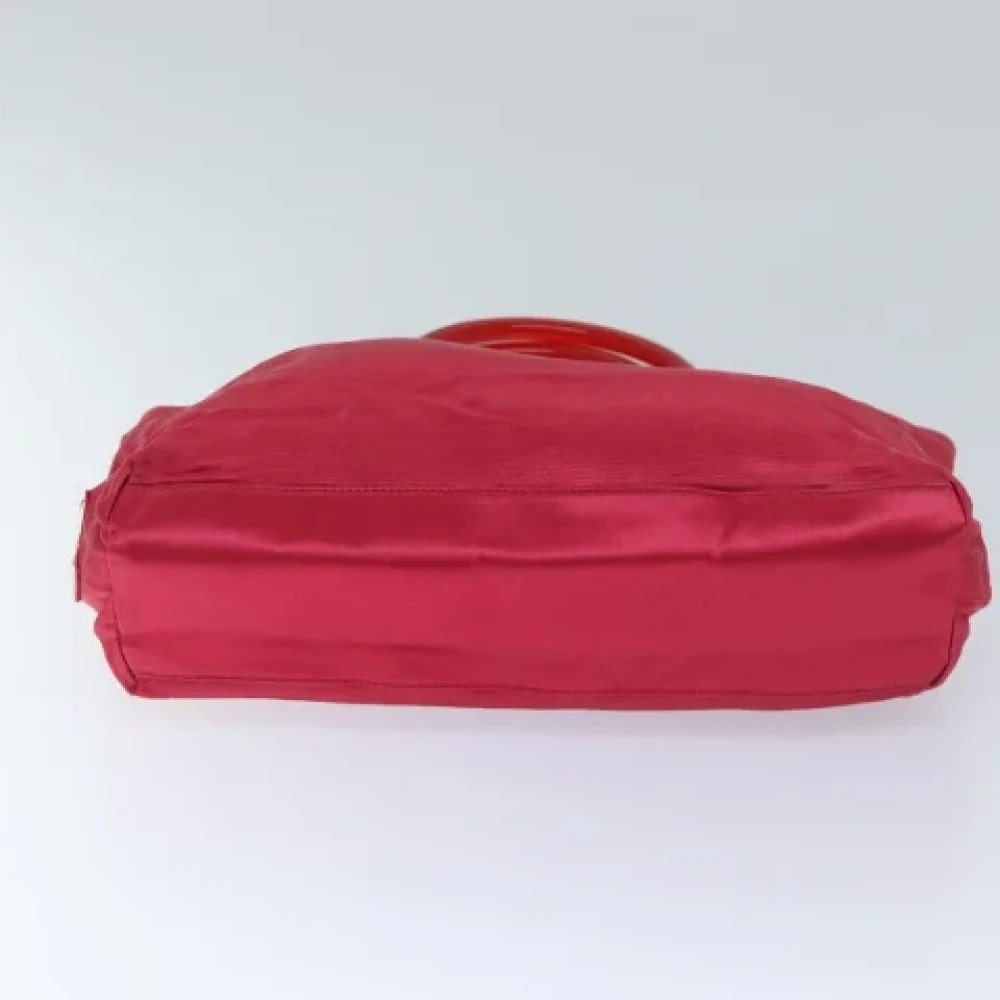 Prada Vintage Pre-owned Satin handbags Red Dames