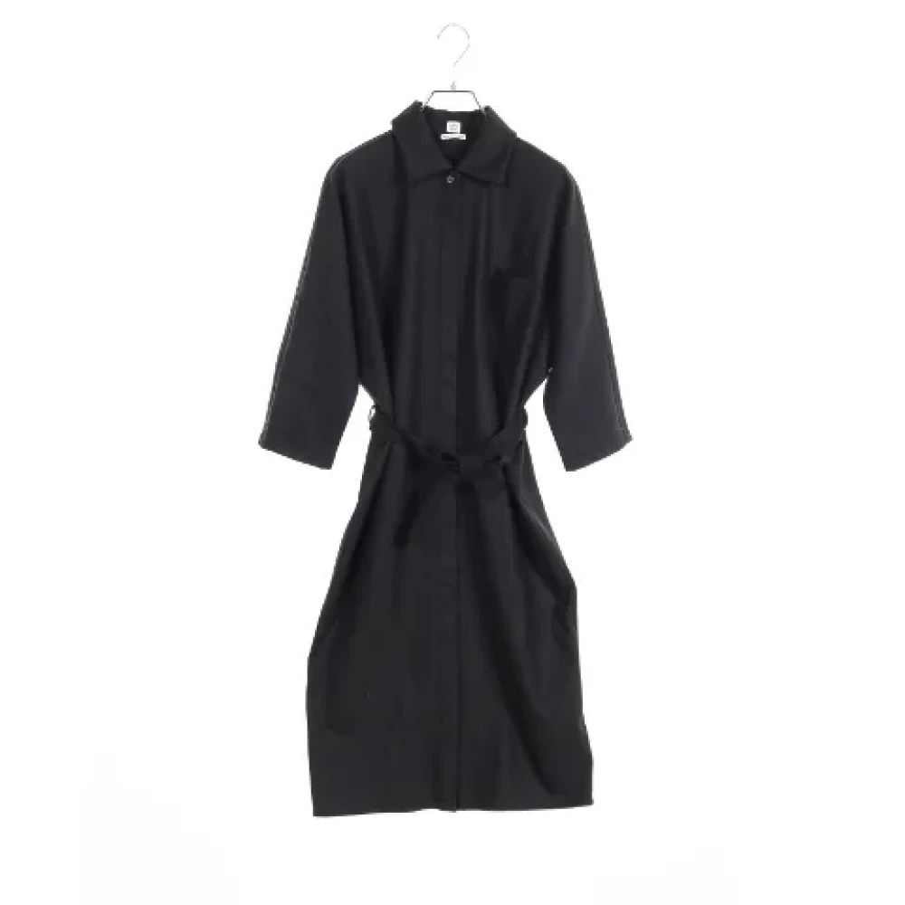 Hermès Vintage Pre-owned Wool dresses Black Dames