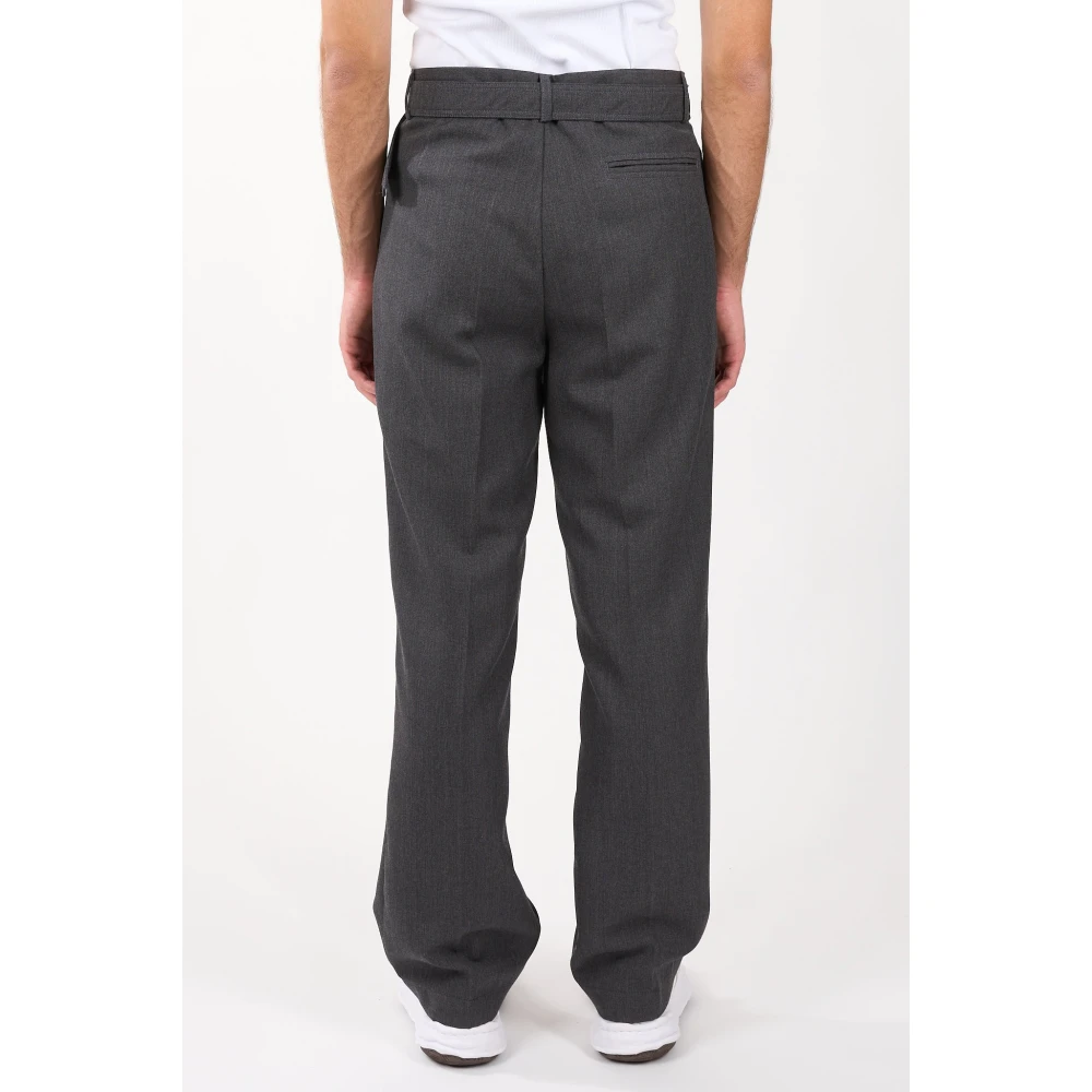 Costumein Wollen Baggy Broek Losse Pasvorm Gray Heren