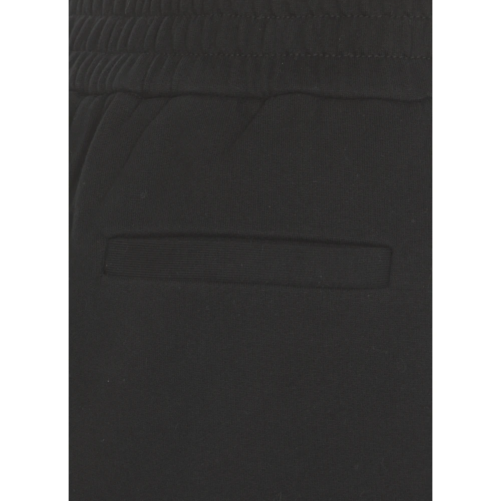 BRUNELLO CUCINELLI Zwarte Katoenen Broek Elastische Taille Rits Black Dames