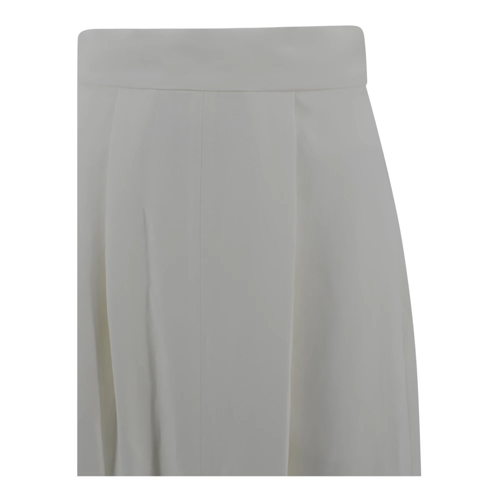 P.a.r.o.s.h. Geplooide Midi Rok Creme Beige Dames