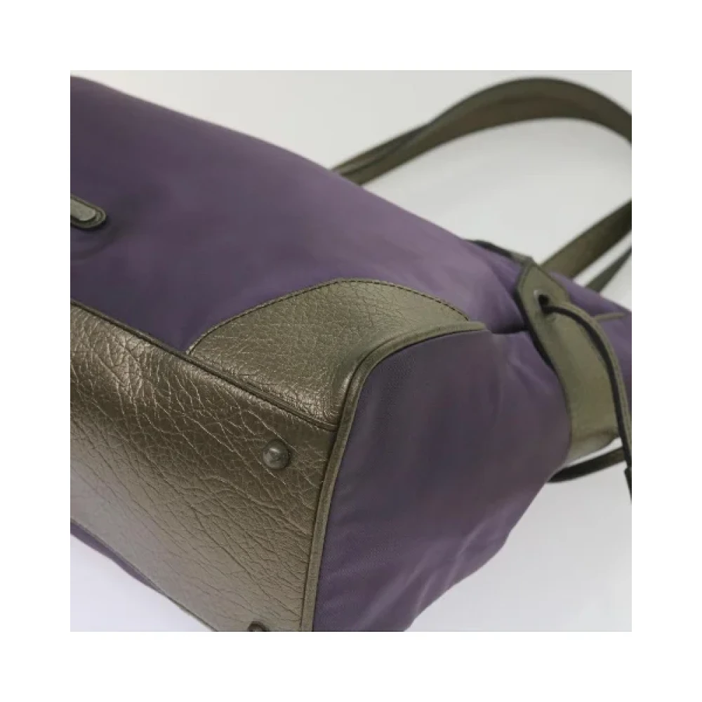 Burberry Vintage Pre-owned Fabric handbags Purple Dames