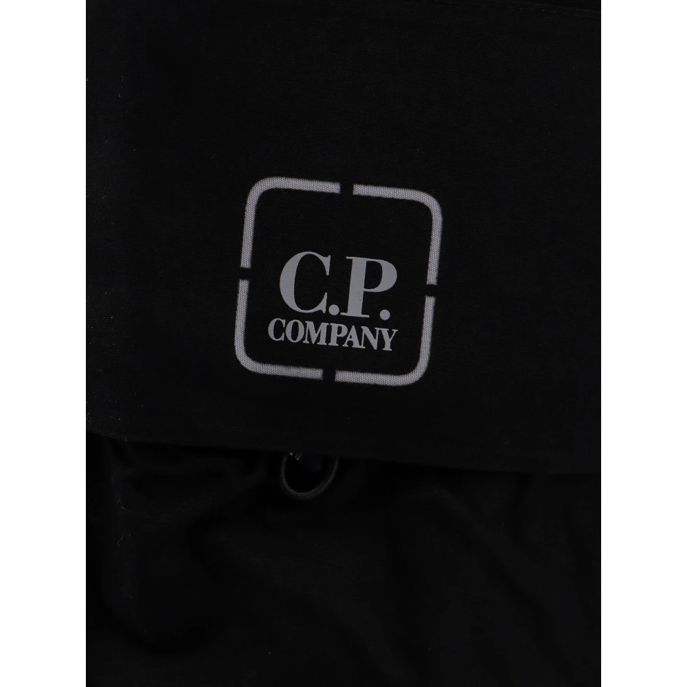 C.P. Company Katoenen cargobroek met logoprint Black Heren