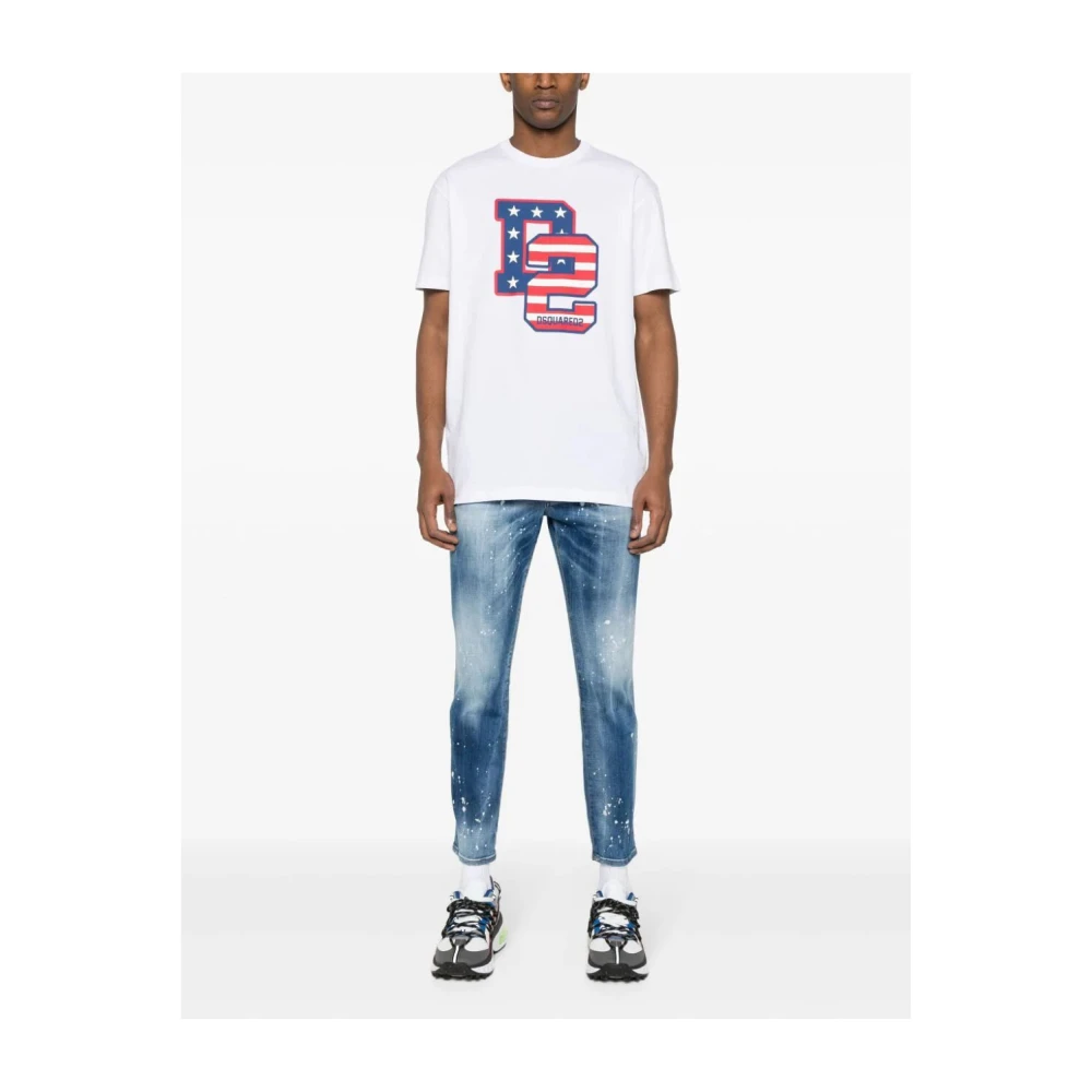 Dsquared2 Casual Katoenen Broek Blue Heren