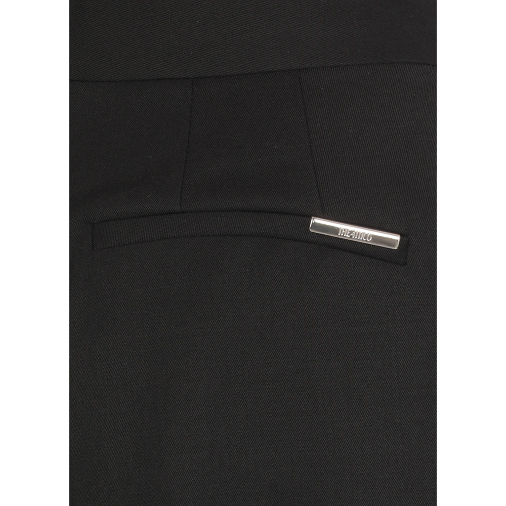 The Attico Zwarte wollen broek met ritssluiting Black Dames