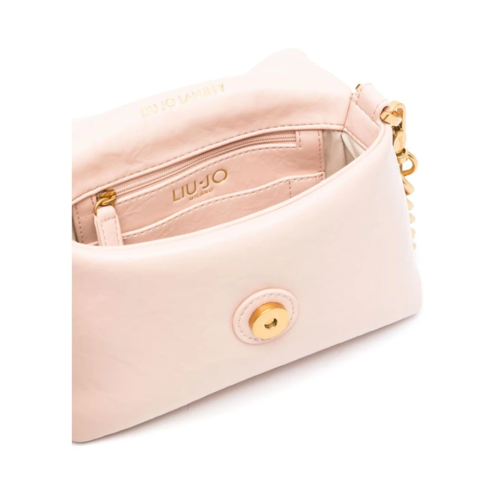 Liu Jo Roze Pink Foldover Chain Tas Pink Dames