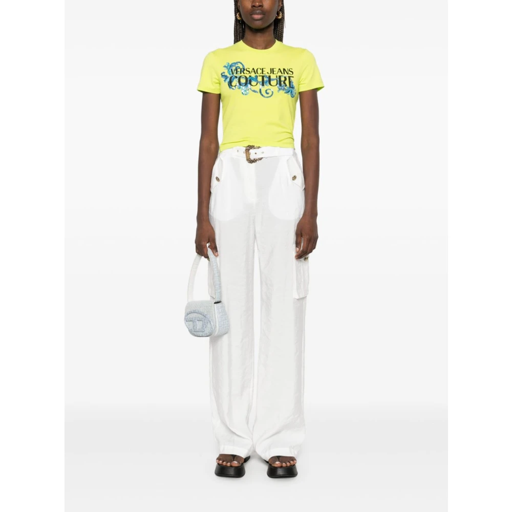 Versace Jeans Couture Kristalversierd Groen T-shirt Green Dames