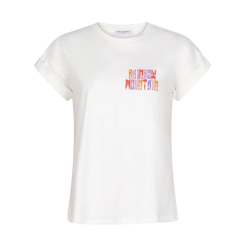 Lofty Manner Stijlvolle T-shirt Elliot White Dames