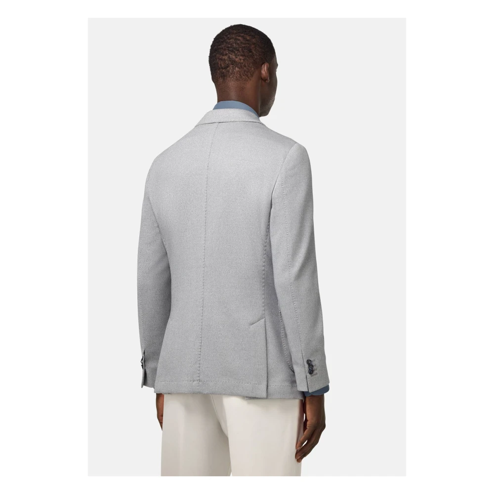 Boggi Milano B Jersey Lichtblauw Katoenmix B Jersey Jas Blue Heren