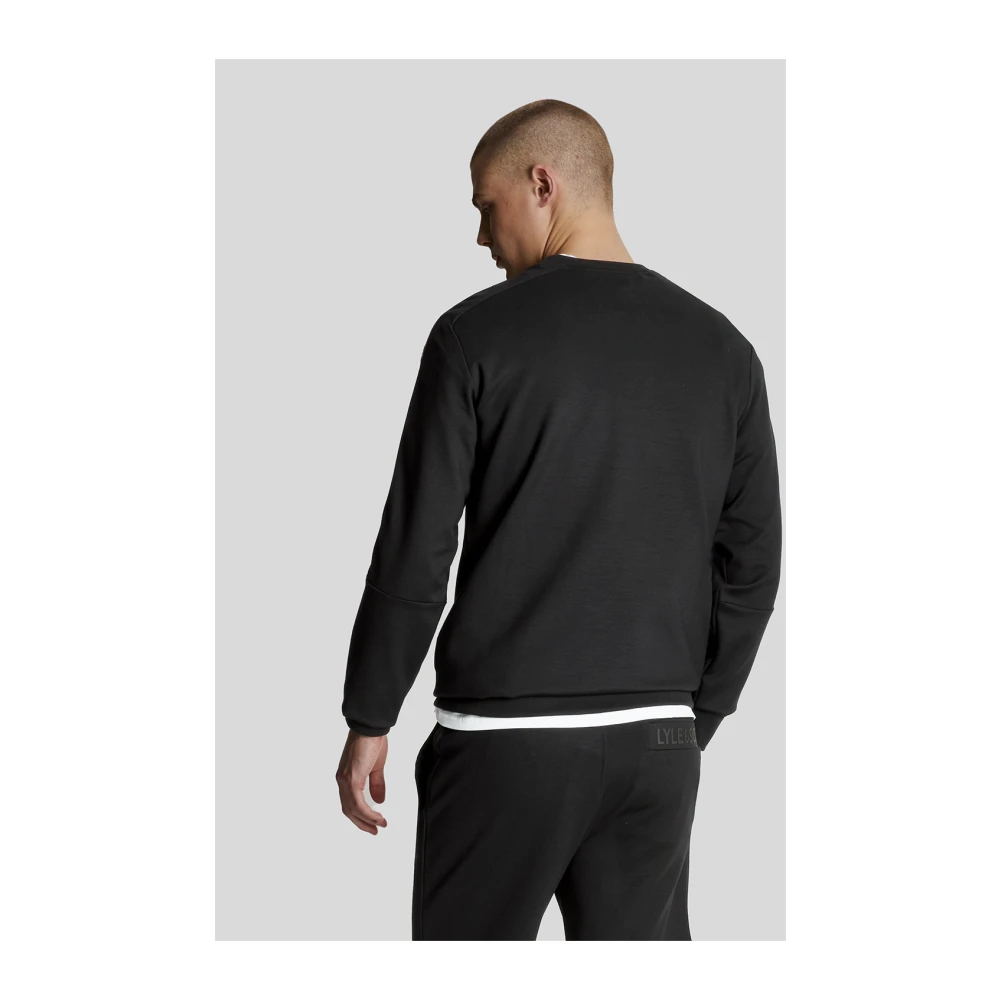 Lyle & Scott Zak Sweat Crew Midlayer Black Heren