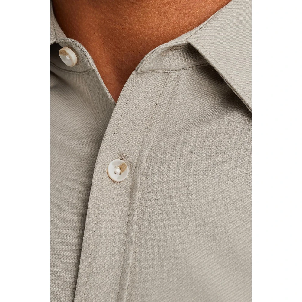 Cast Iron Twill Jersey 2 Tone Overhemd Gray Heren