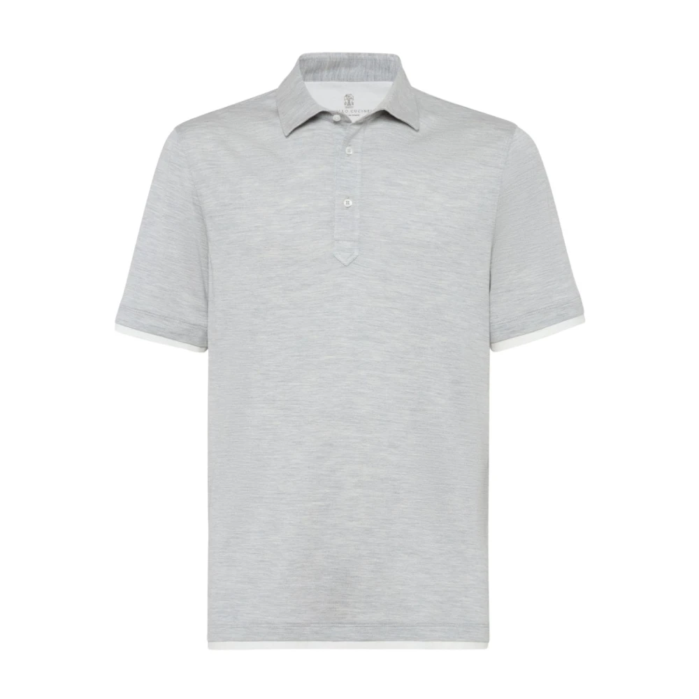 BRUNELLO CUCINELLI Stijlvolle T-shirts en Polos Gray Heren