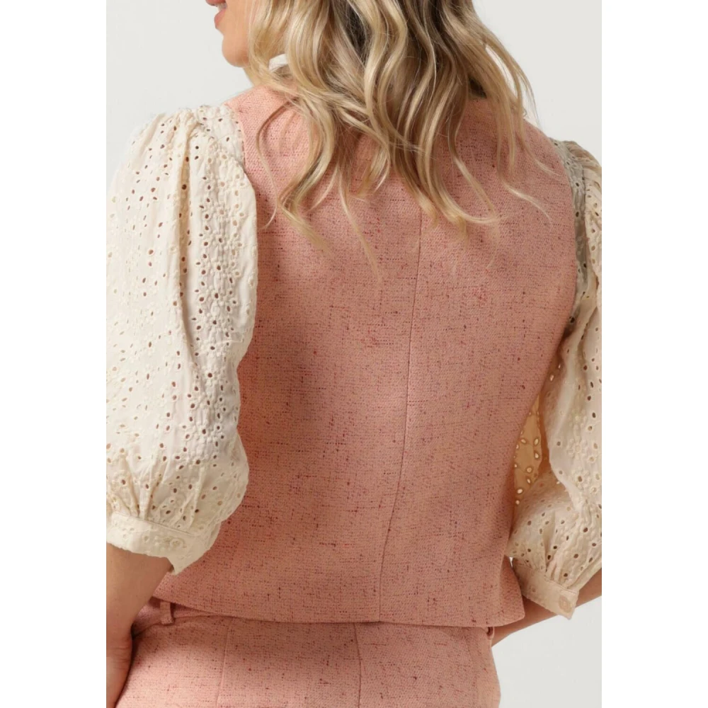 Ydence Perzik Gilet Opal Blazer Trendy Pink Dames