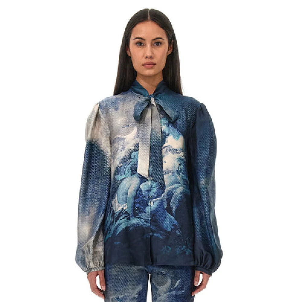Roberto Cavalli Zijden Blouse Multicolor Dames