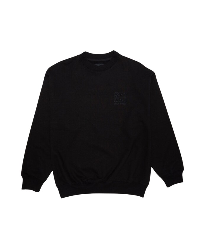 sweat-col-rond-noir-en-coton-a-manches-longues