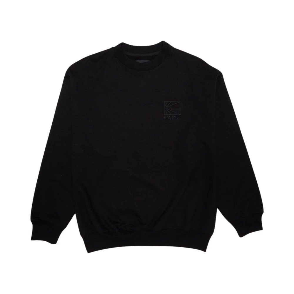 Rassvet Zwart Logo Crewneck Katoen Lange Mouw Black Heren