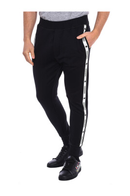 sporty-elastic-waistband-track-pants