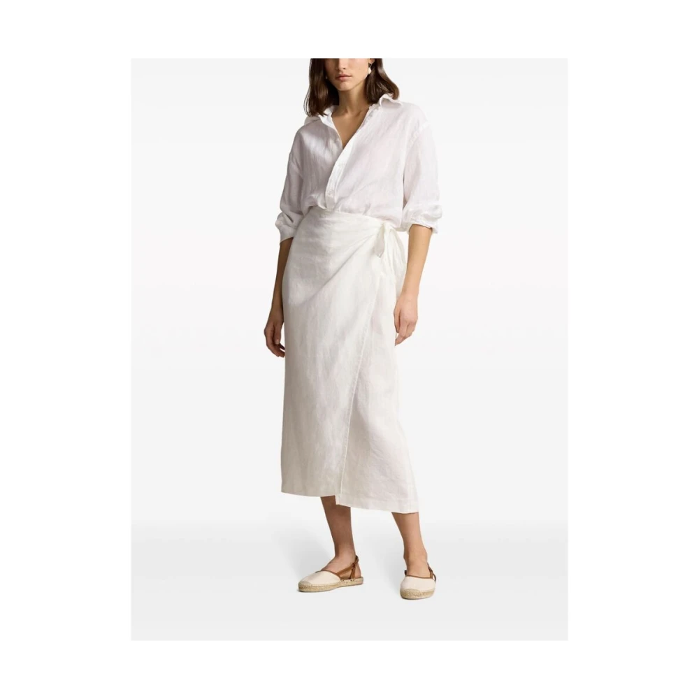 Ralph Lauren Midi Skirts White Dames