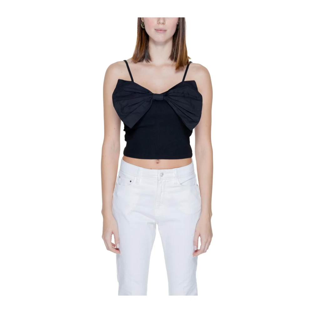 Only Zwarte Tanktop met Sweetheart Halslijn Black Dames