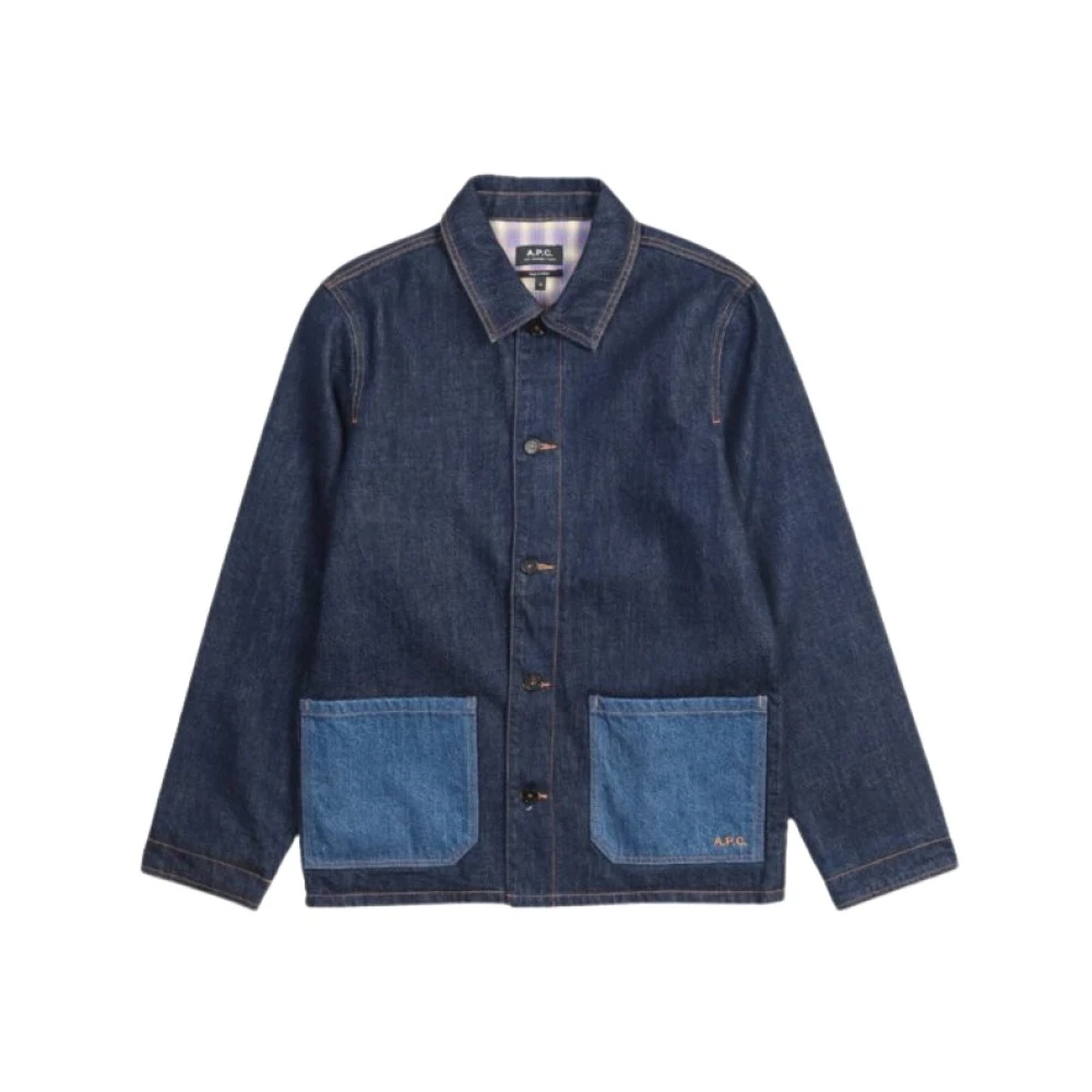 A.p.c. Indigo Delave Denim Vest Blue, Herr