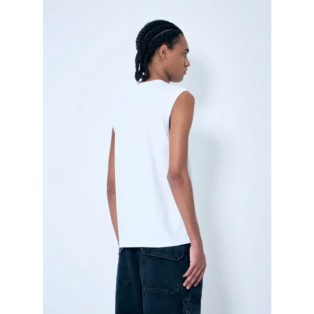 Diesel Logo Plaque Tank Top White Heren