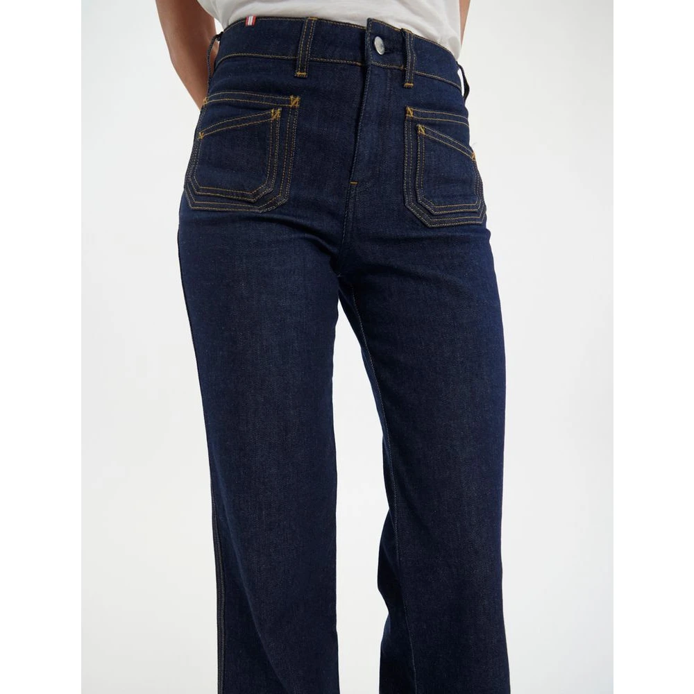 Ines De La Fressange Paris Rick Denim Navy Jeans Blue Dames