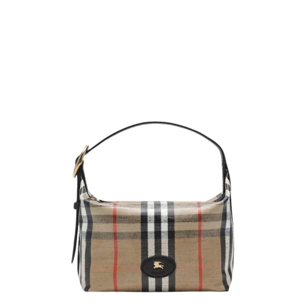 Burberry Femme Beige - Sac À Main En Toile Enduite À Motif À Carreaux - Sacs - Taille: One Size