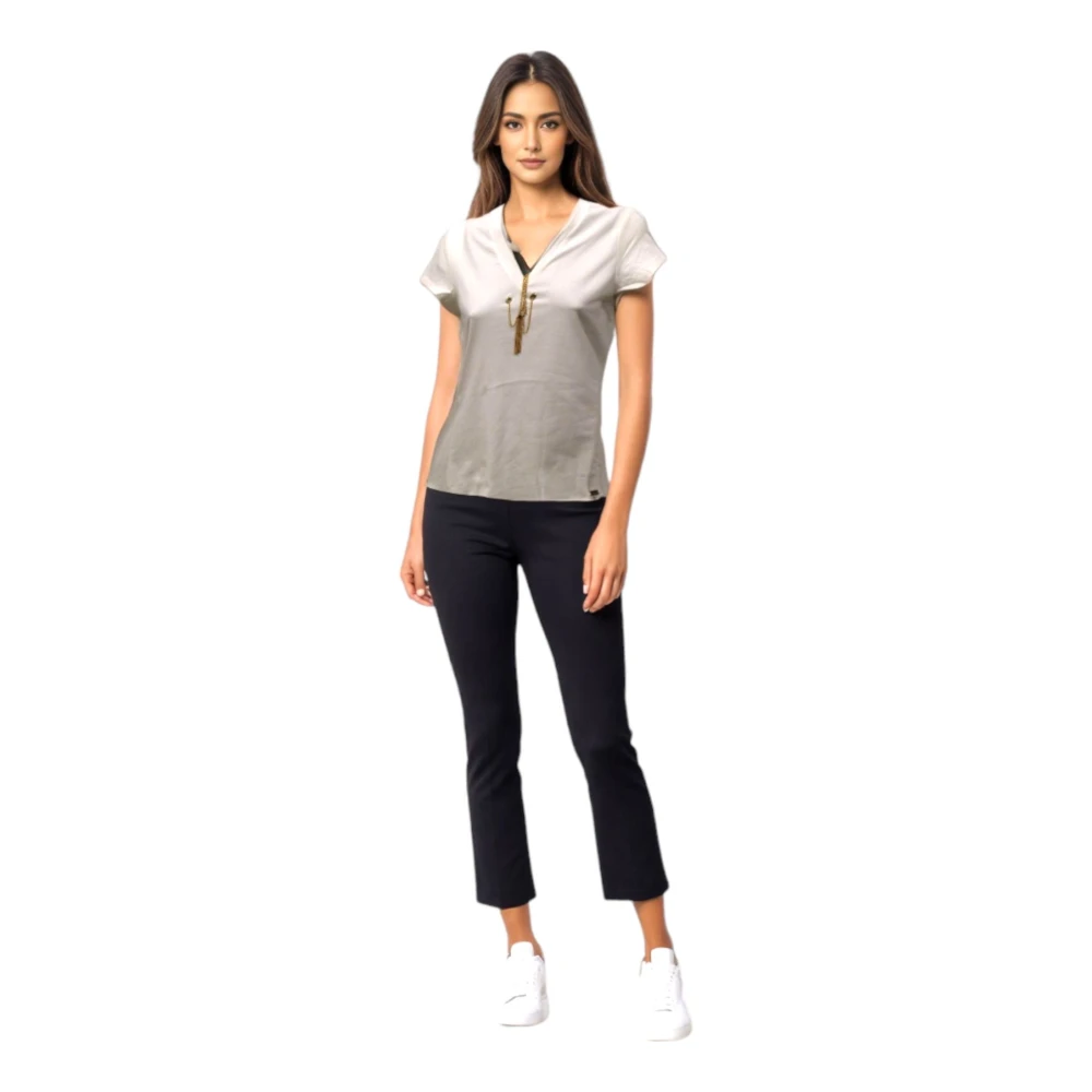 Gaudi Korte Mouw T-shirt Gray Dames