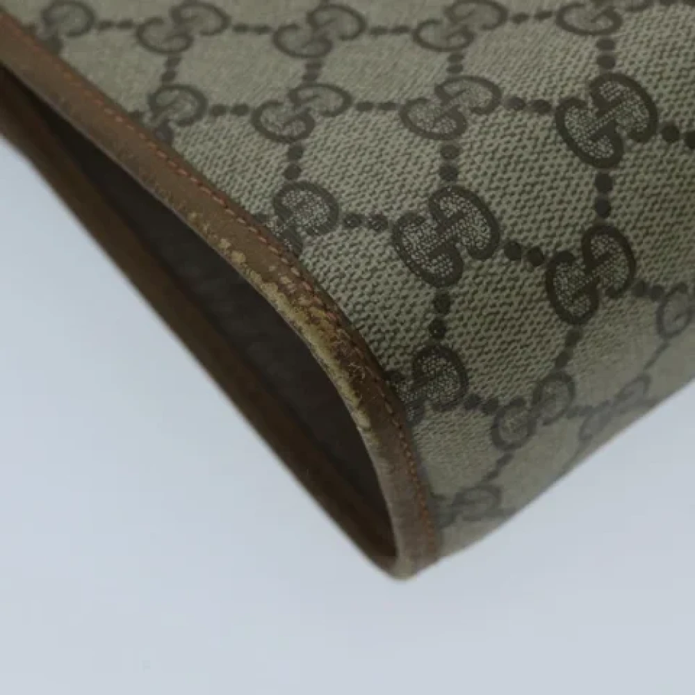 Gucci Vintage Pre-owned Canvas clutches Beige Dames