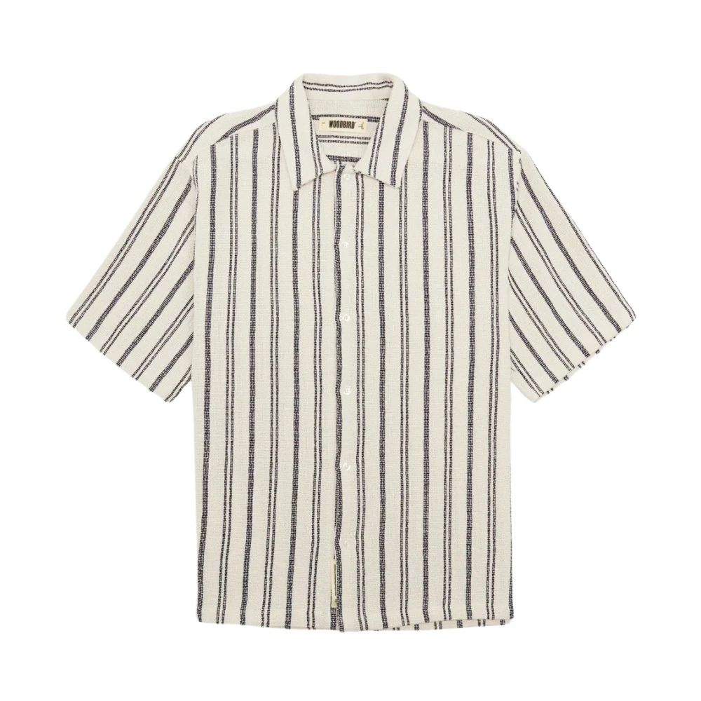 Woodbird Zonnig Pinch Shirt met knoopsluiting White Heren