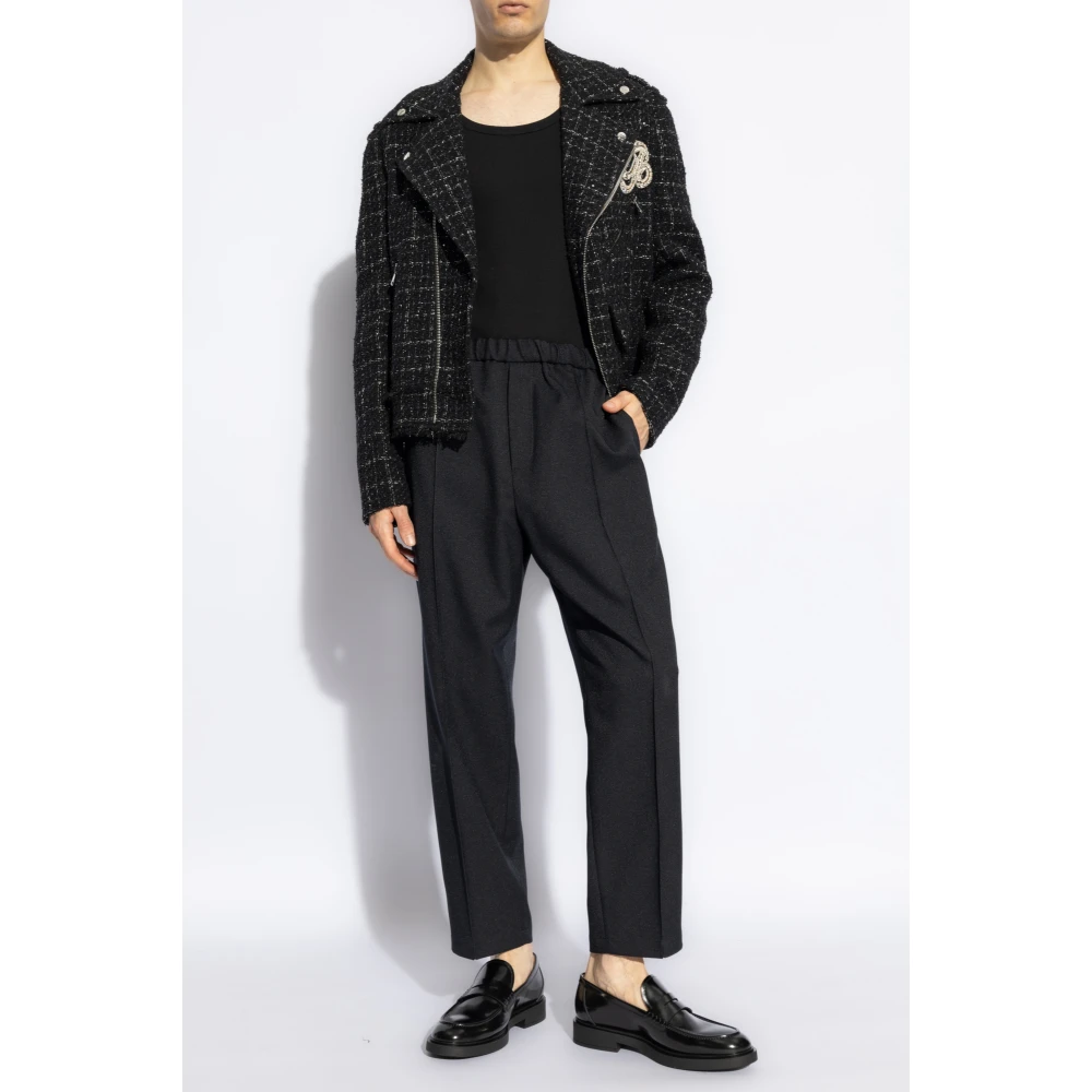 Balmain Jacket met Logo Black Heren