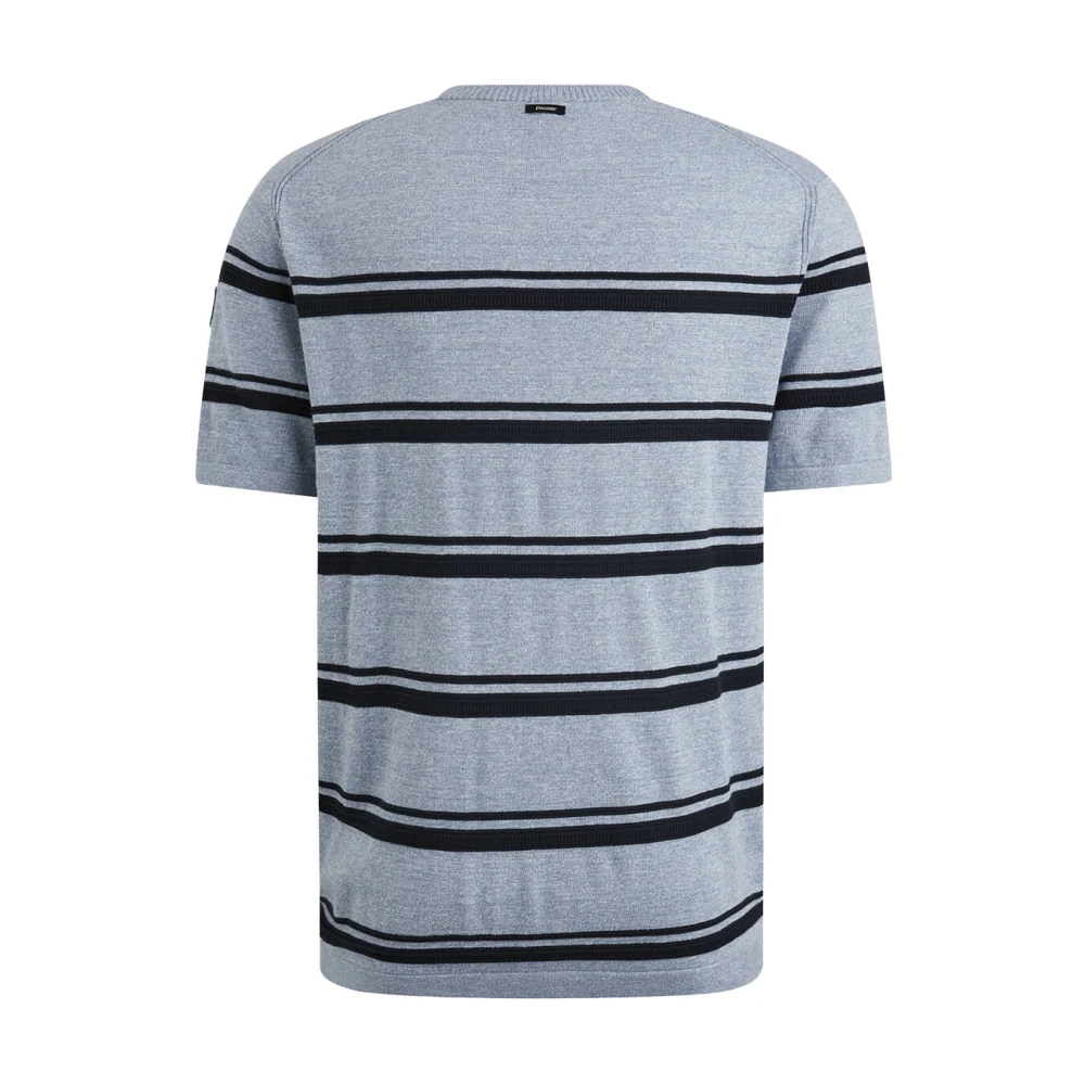 Vanguard Korte Mouw R-hals Katoen Linnen T-shirt Blue Heren