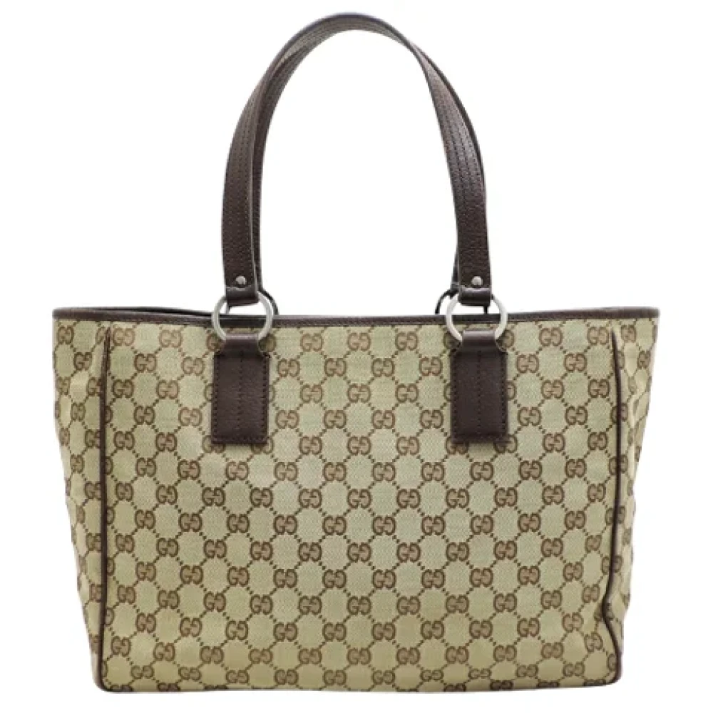 Gucci Vintage Pre-owned Canvas totes Beige Dames