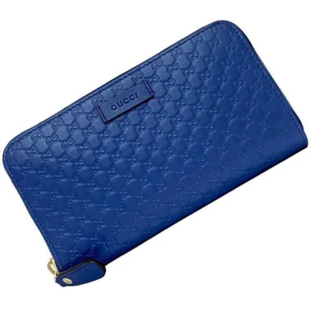 Gucci Vintage Pre-owned Leather wallets Blue Dames