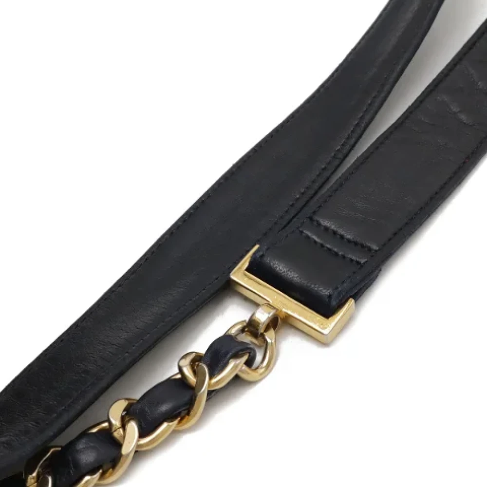 Chanel Vintage Pre-owned Leather backpacks Black Dames