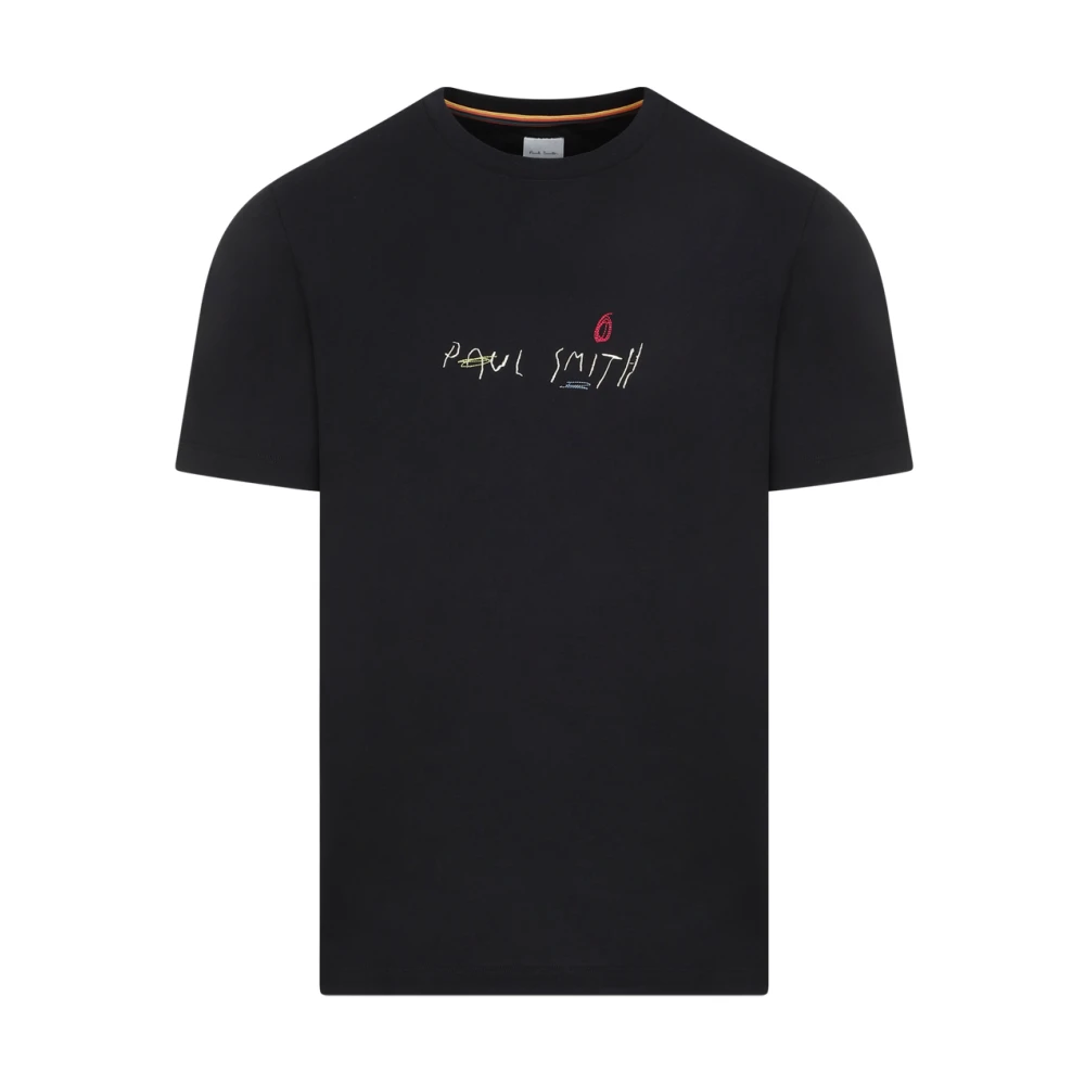PS By Paul Smith Zwart Logo Katoenen T-shirt Black Heren