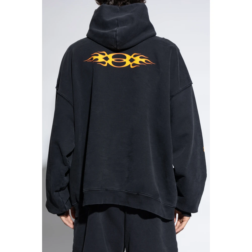 Balenciaga Katoenen hoodie Black Heren
