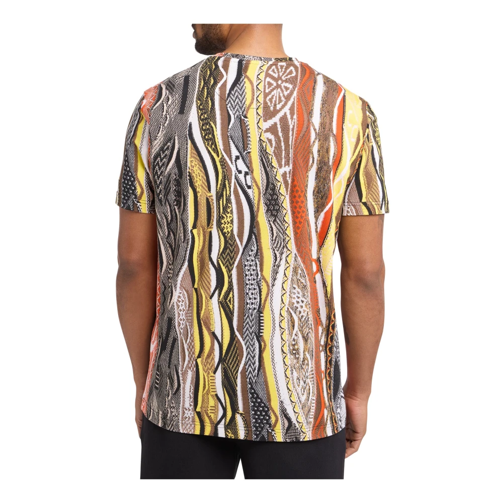 carlo colucci Heren T-Shirt met Opvallend Patroon Multicolor Heren