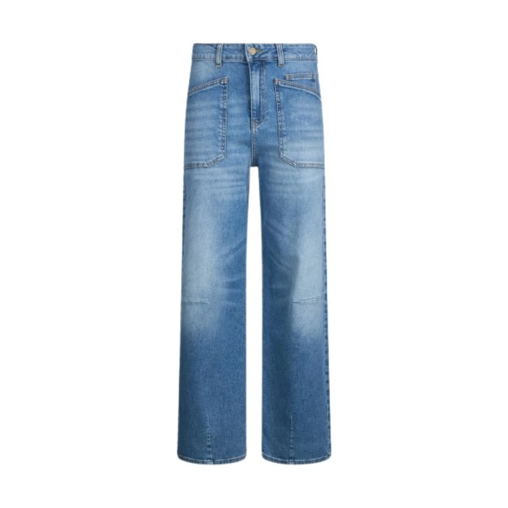 Liu Jo Vrouw Blauw Jeans Dames, W28, Katoen, Jean Cropped Coupe Carotte