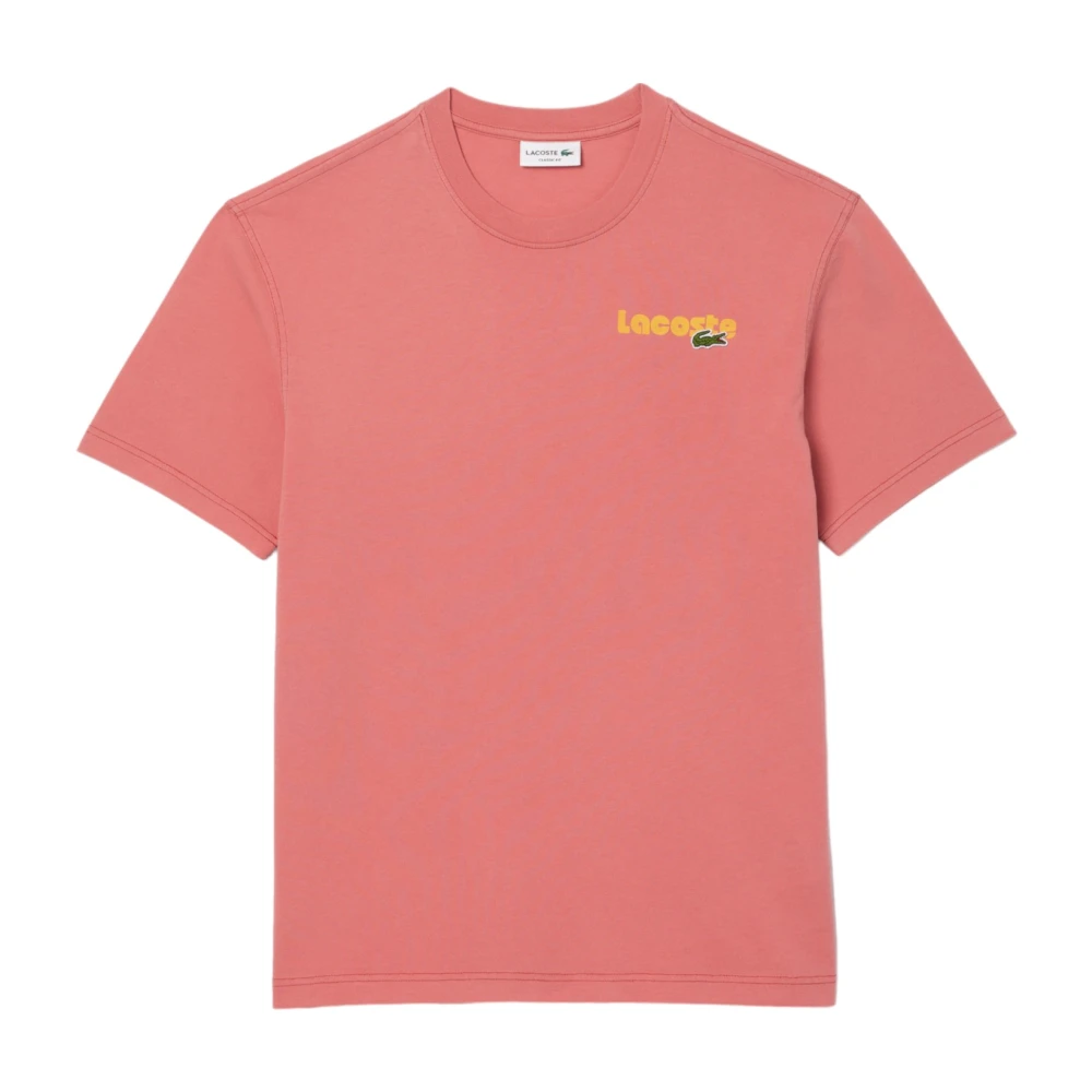 Lacoste Roze Trendy Katoenen T-shirt Pink Heren
