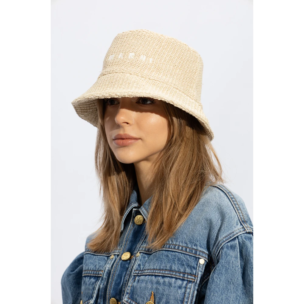Marni Emmerhoed met logo Beige Dames