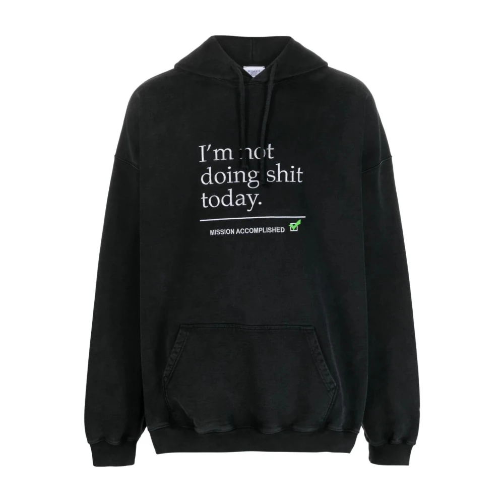 Vetements Zwarte Hoodie voor Mannen en Vrouwen Black Heren