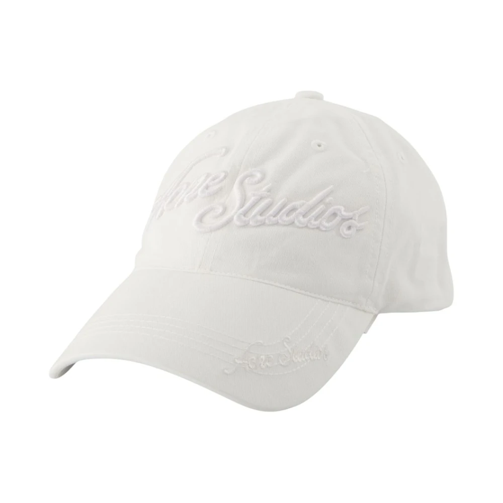 Acne Studios Unisex White Wool Cap Alpaca Blend