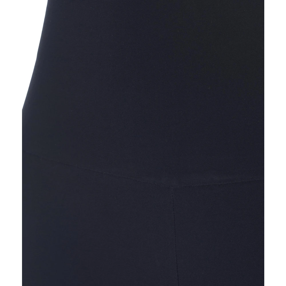 Norma Kamali Blauwe Wijde Pijp Stretch Broek Blue Dames