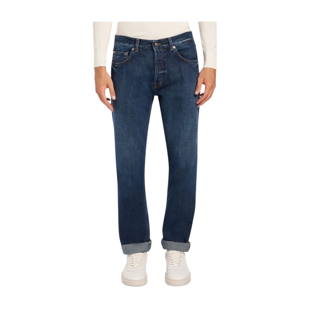 Dondup Mannelijk Blauw Jeans Heren, W34, Denim, Straight Jeans