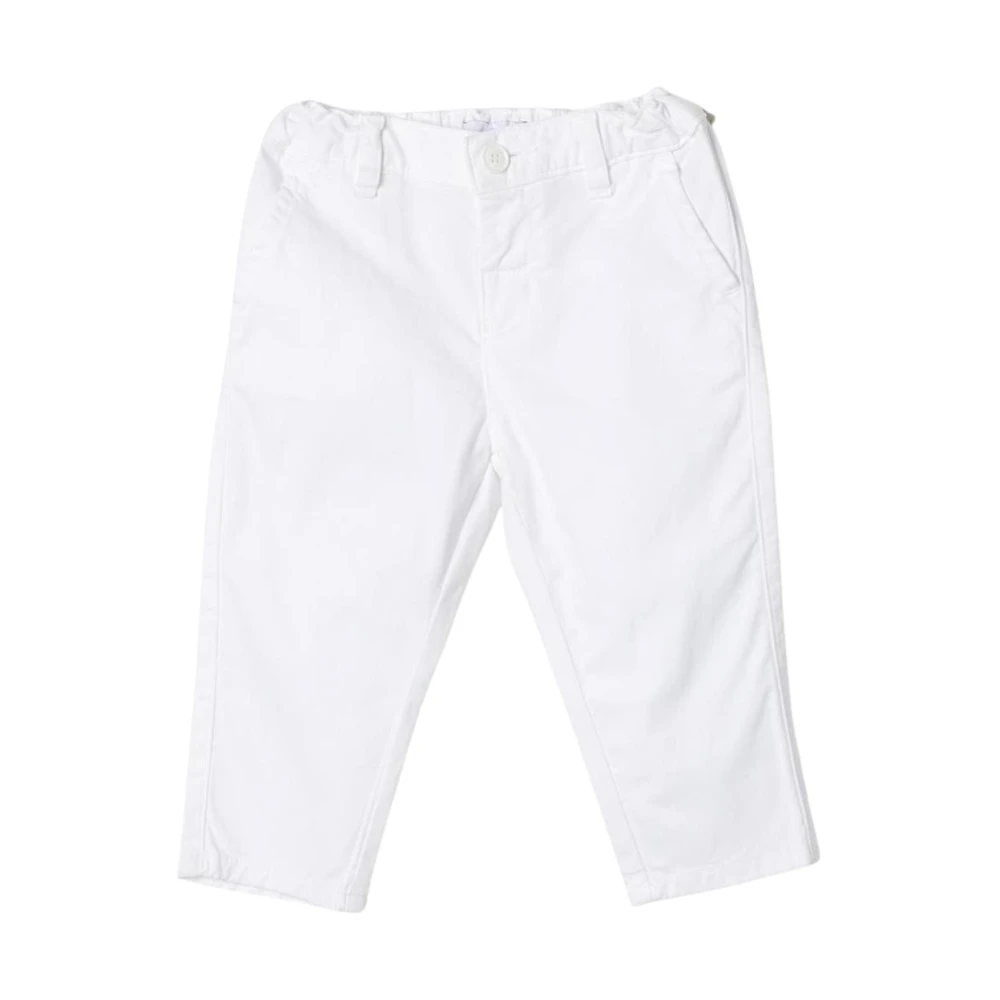 Emporio Armani Unisex Kids White Stylish Kids Trousers