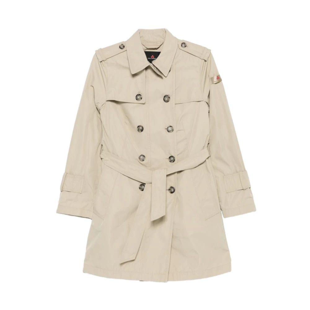 Peuterey Vrouw Beige Jassen Dames, L, Nylon, Knude Tj Trenchcoat