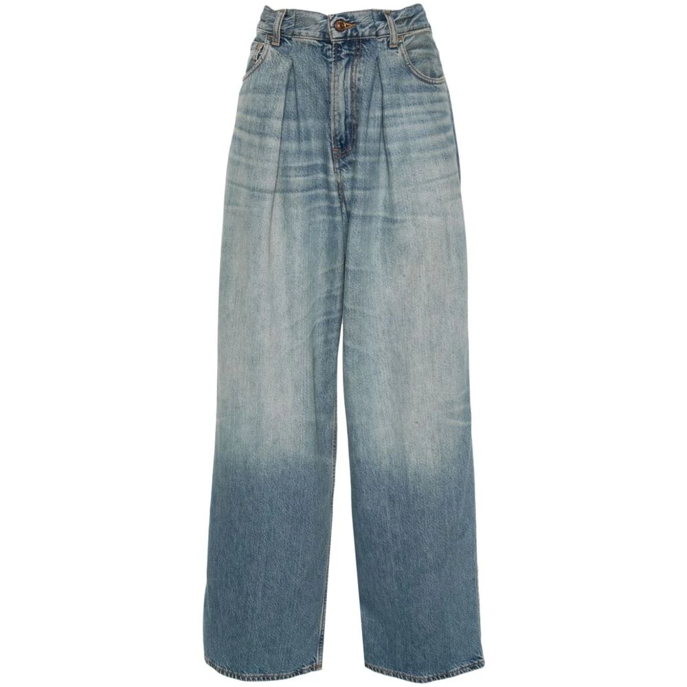 Haikure Blauwe Wide Leg Denim Jeans Blue Dames