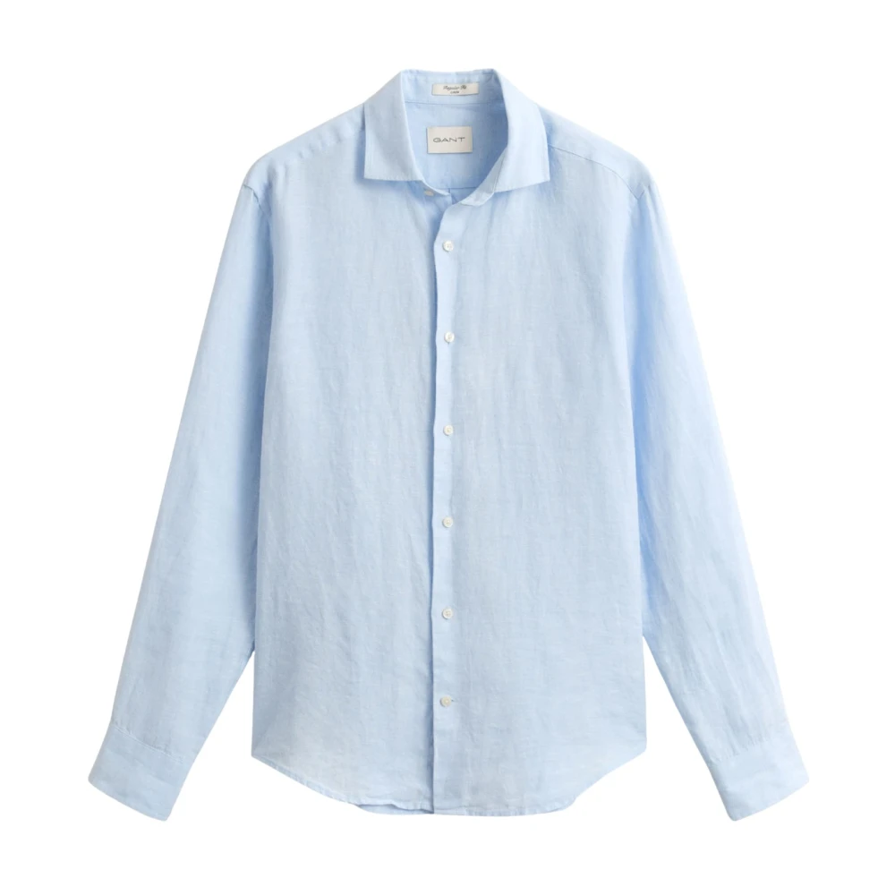 Gant , Casual Shirts, Male, Blue, 3XL, Reg Linen Shirt