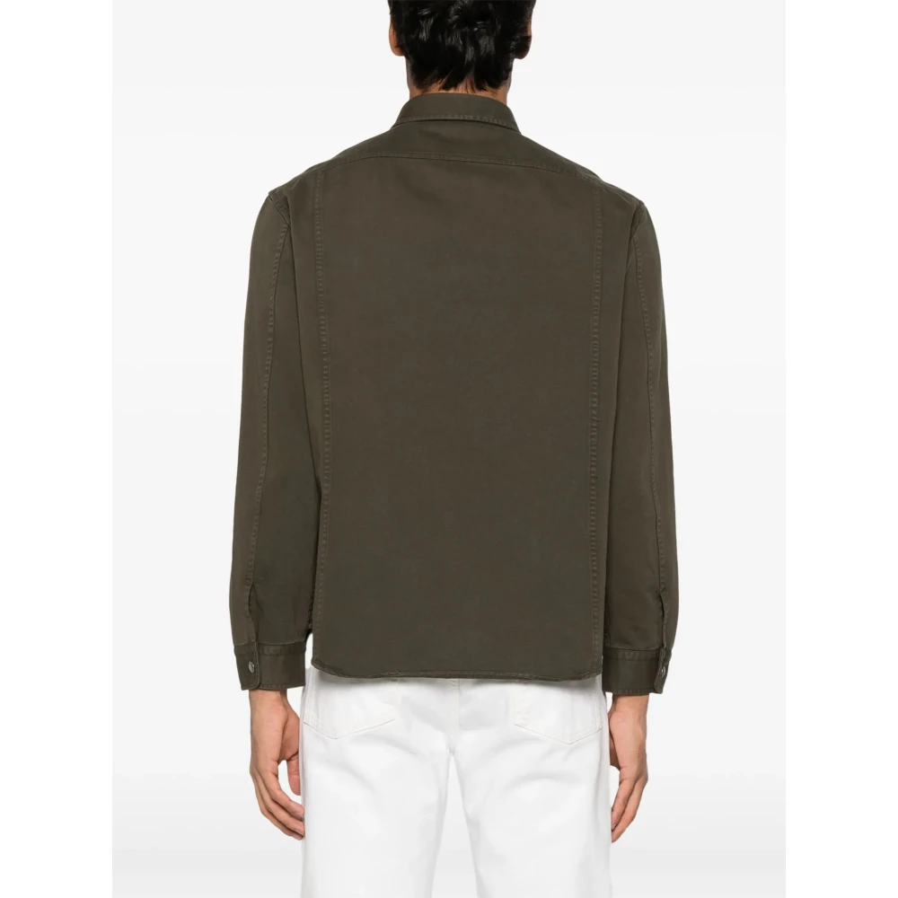 Tom Ford Katoenen knoopsluiting Overshirt Green Heren
